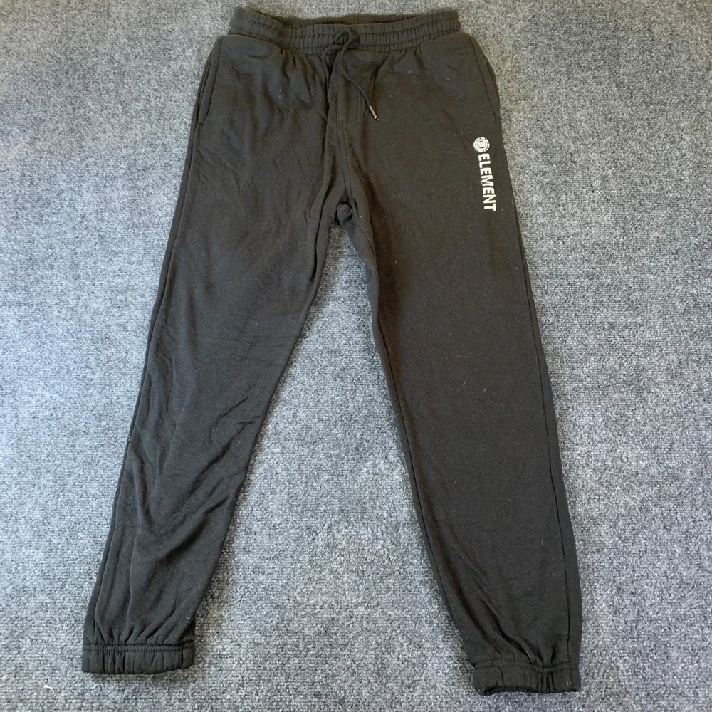 Element Jogger Sweatpants Mens Small Black Excellent Fleece Skater Drawstring